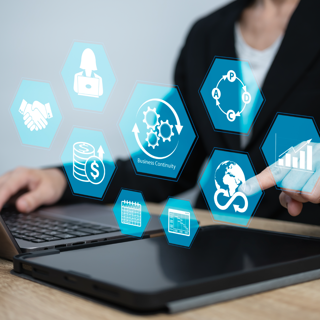 Boardroom meeting reviewing business continuity strategy and risk mitigation